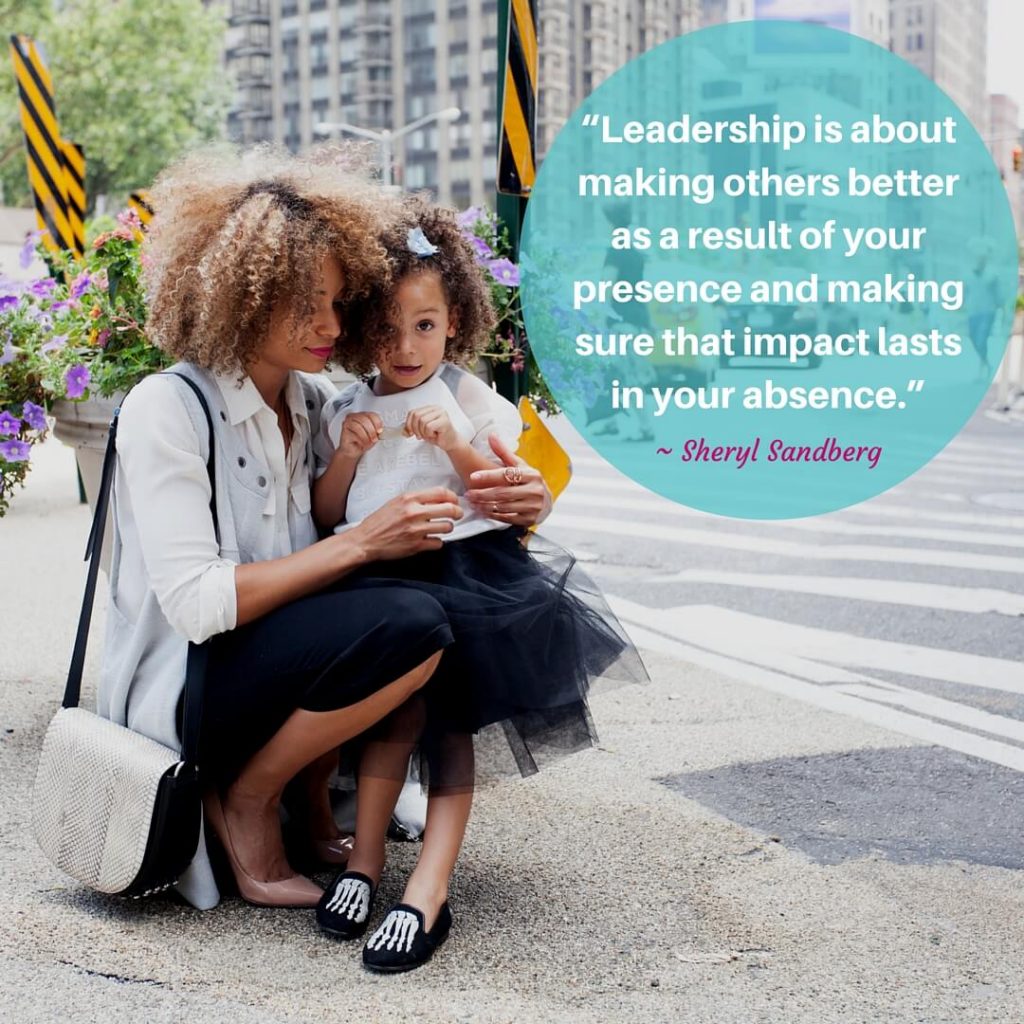 Leadership is about ~ Sheryl Sandberg